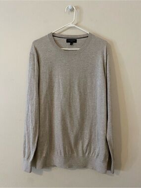 Banana Republic Preppy Cotton Blend Men’s Cream  Crewneck Sweater XL